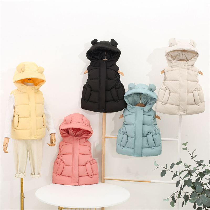 Baby Clothing Zipper - Модные теплые пуховые Жилеты с капюшоном