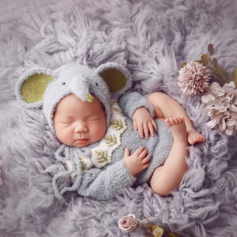 Baby Clothing Elephant - Реквизит для фотосъемки новорожденных, милый фон