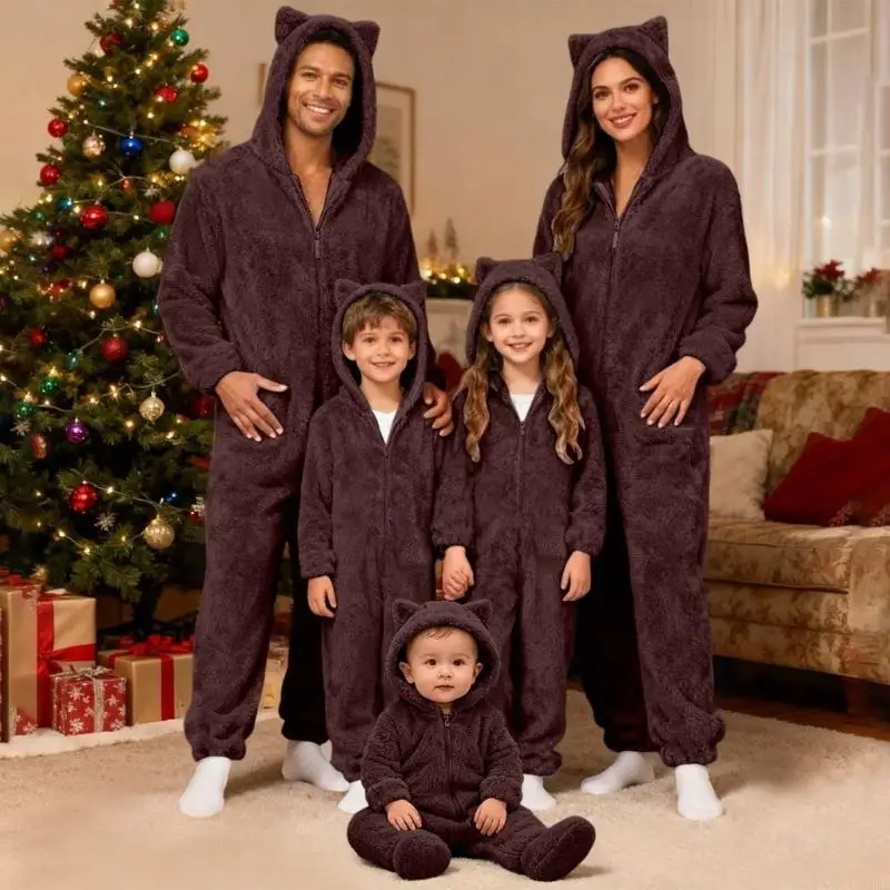 Baby Clothing Zipper - CORB флисовые плюшевые теплые пижамы для