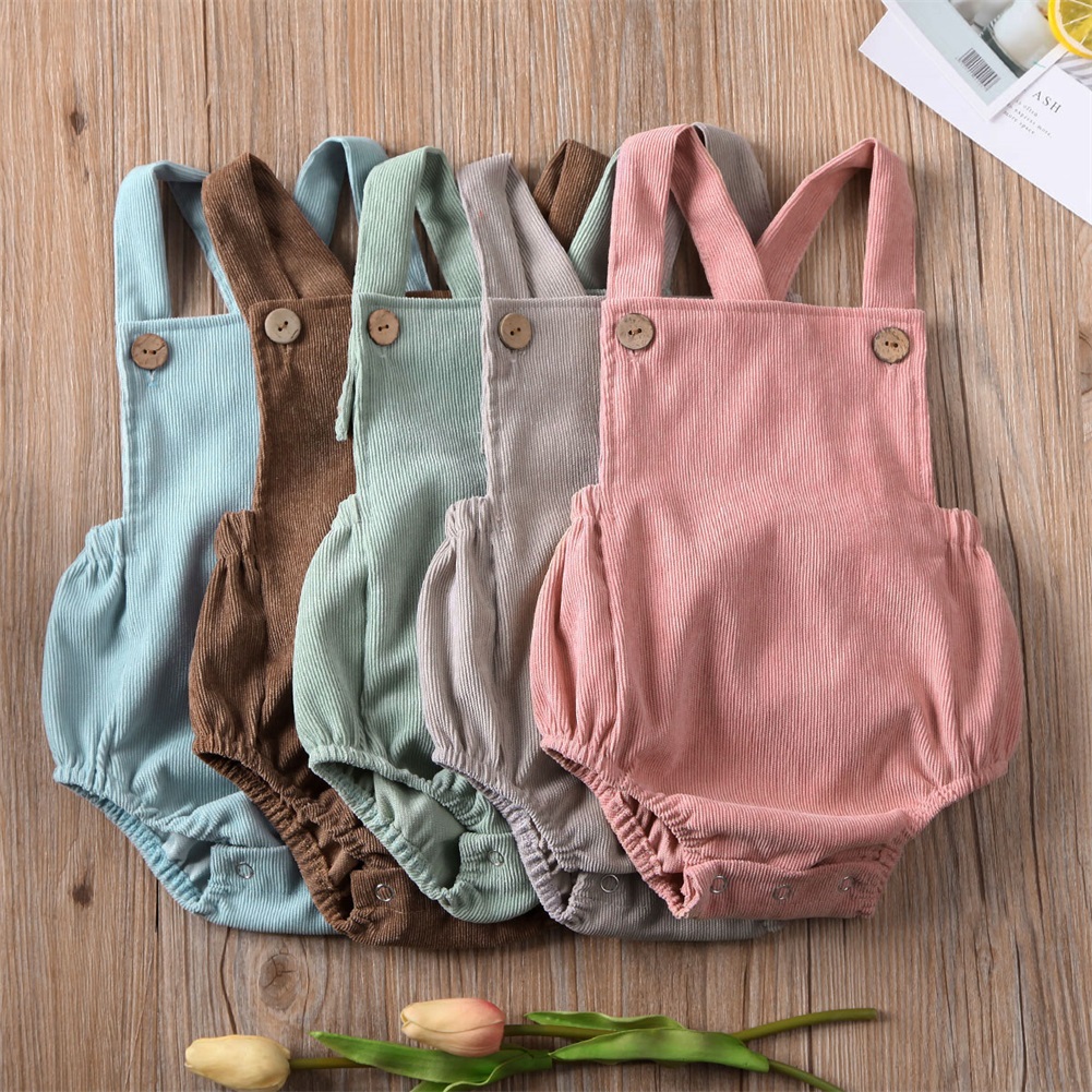 Baby Clothing Online - Детский вельветовый комбинезон без рукавов, на